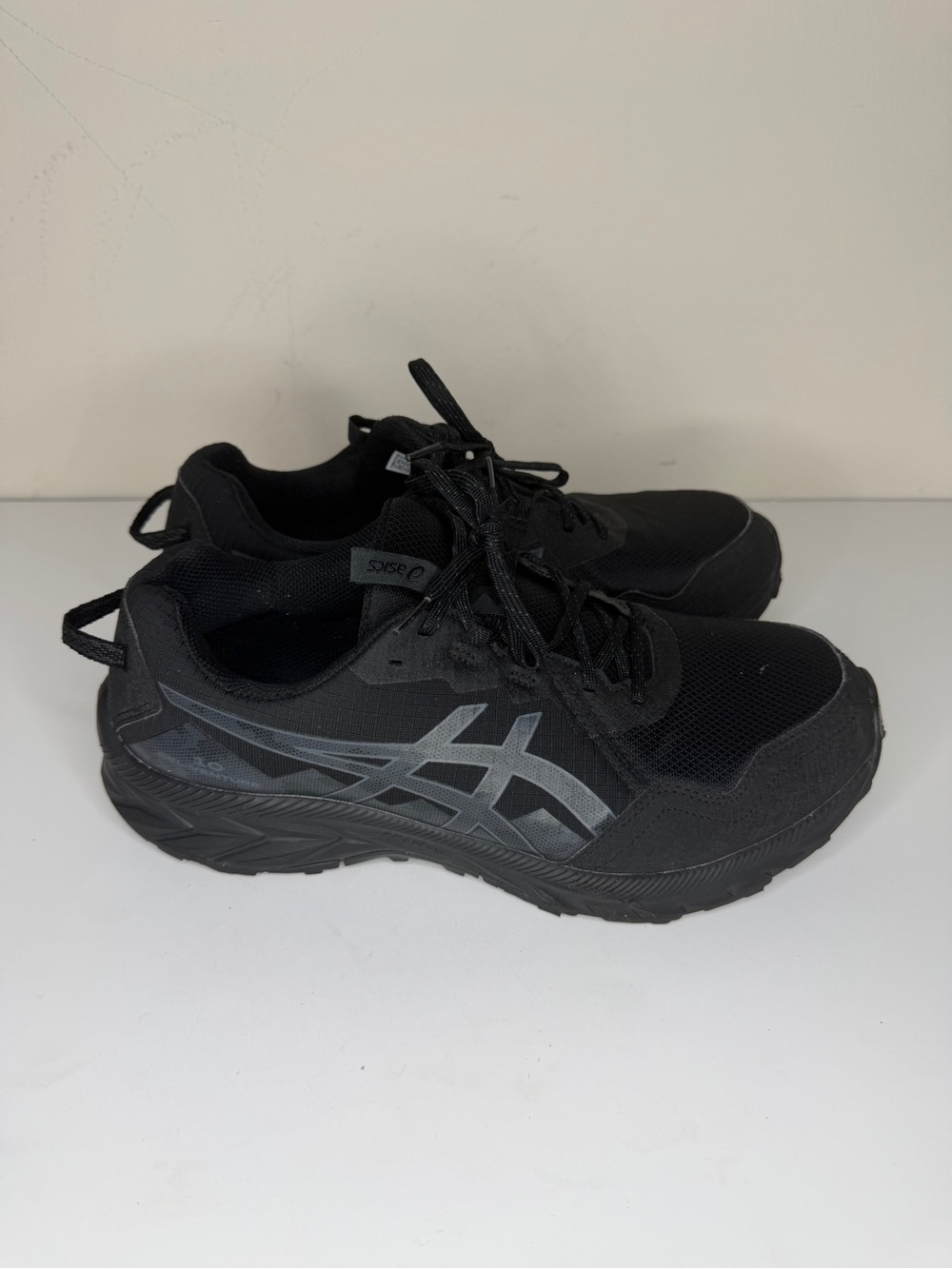 ASICS Shoes Mens Size 11.5W Black Mesh Trail Running Athletic Sneakers 1011B966